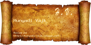 Hunyadi Vajk névjegykártya